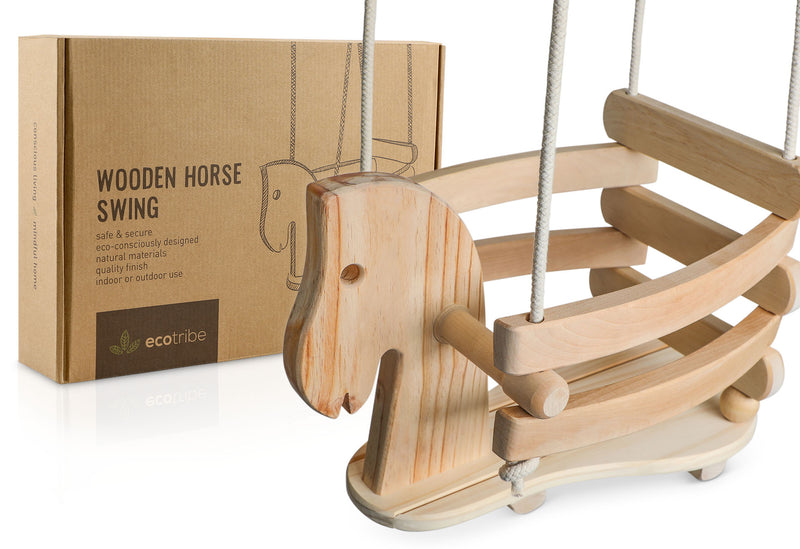 Wooden Baby & Toddler Swing - Horse