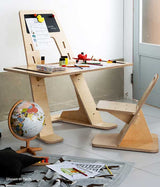 "Grow-With-Me" Kids Desk and Chair Set - Blackboard