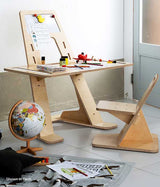 "Grow-With-Me" Kids Desk and Chair Set - Whiteboard