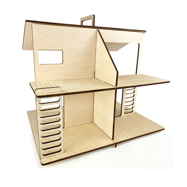 Sunnyside Portable Wooden Dollhouse - by Wishwood